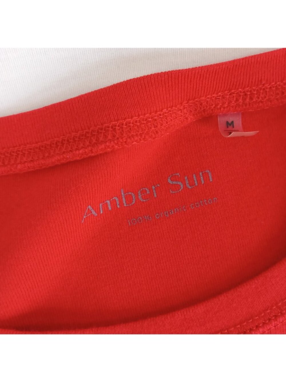 2 Amber Sun Women's Organic Cotton Short Sleeve T-Shirt Medium Red Blue Purple - Picture 13 of 16